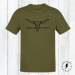 Cow Skull And Barbed Wire Tee Shirt, Ranch Shirt, Trendy Country Style, Southwest Style Shirt - Image 8