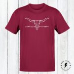 Cow Skull And Barbed Wire Tee Shirt, Ranch Shirt, Trendy Country Style, Southwest Style Shirt