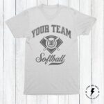 Personalized Softball Shirt, Personalized Softball Tee, Custom Team Name And Optional Player Number Shirt, Adult And Youth Sizes - Image 4