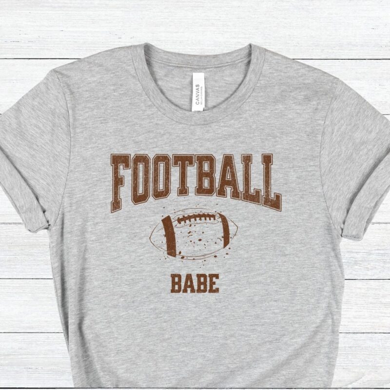 Football Babe Sweatshirt, Football Babe T-Shirt, Football Sweatshirt For Women, Womens Football Shirts - Image 4