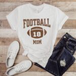 Personalized Football Mom Sweatshirt, Personalized Player Number Football Mom T-Shirt, Football Mom Shirts, Football Shirts For Women