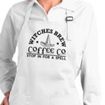 Witches Brew Coffee Co Apron, Halloween Aprons, Funny Halloween Apron, Coffee Apron