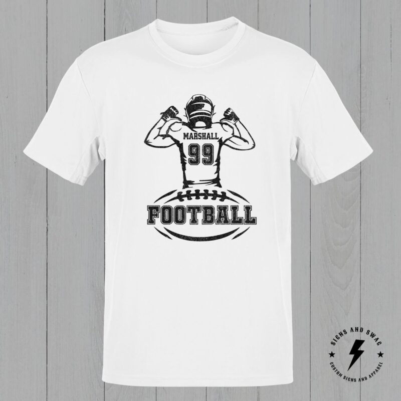 Personalized Football Player Shirt, Custom Football Player Name And Number Sweatshirt, Football Mom, Football Dad, Adult And Youth Sizes - Image 8