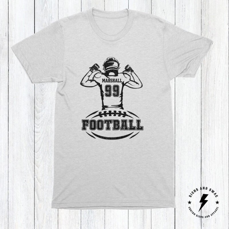 Personalized Football Player Shirt, Custom Football Player Name And Number Sweatshirt, Football Mom, Football Dad, Adult And Youth Sizes - Image 6