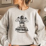Personalized Football Player Shirt, Custom Football Player Name And Number Sweatshirt, Football Mom, Football Dad, Adult And Youth Sizes - Image 3