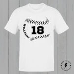 Personalized Baseball Shirt, Baseball Numbers Shirt, Personalized Number Baseball Birthday Gift, Adult and Youth Sizes - Image 2