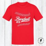 Personalized Baseball Shirt, Baseball Player Number Shirt, Personalized Number Baseball Birthday Gift, Adult and Youth Sizes - Image 4