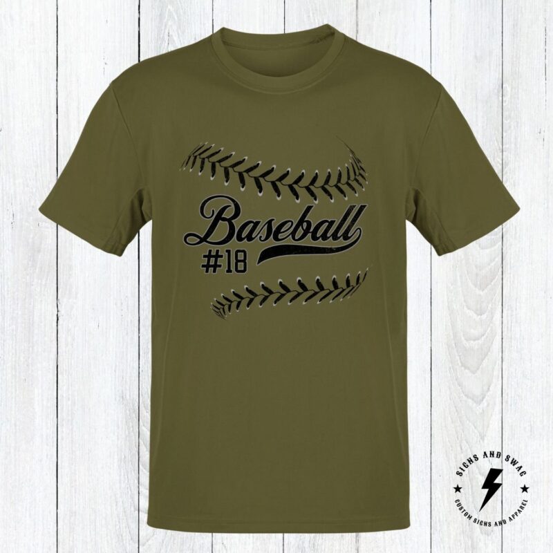 Personalized Baseball Shirt, Baseball Player Number Shirt, Personalized Number Baseball Birthday Gift, Adult and Youth Sizes - Image 5