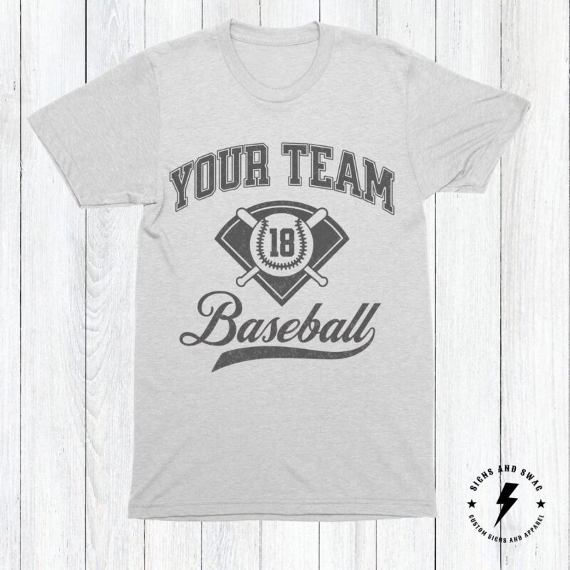Personalized Baseball Shirt, Personalized Baseball Tee, Custom Team Name And Optional Player Number Shirt, Adult And Youth Sizes - Image 6