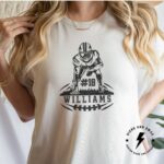 Personalized Football Player Shirt, Custom Football Player Name And Number Sweatshirt, Football Mom, Football Dad, Adult And Youth Sizes - Image 2