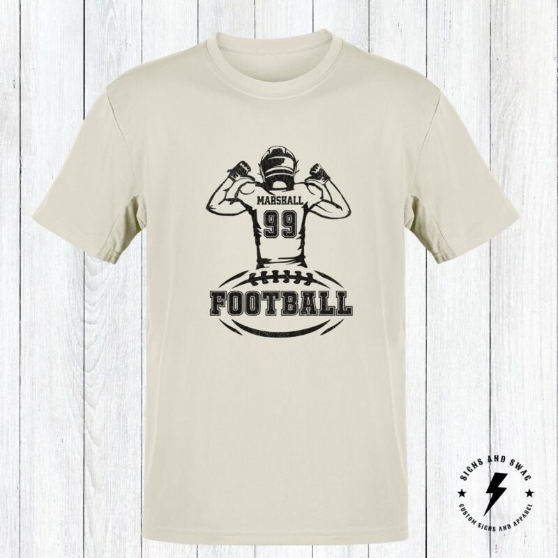 Personalized Football Player Shirt, Custom Football Player Name And Number Sweatshirt, Football Mom, Football Dad, Adult And Youth Sizes - Image 7