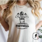 Personalized Football Player Shirt, Custom Football Player Name And Number Sweatshirt, Football Mom, Football Dad, Adult And Youth Sizes