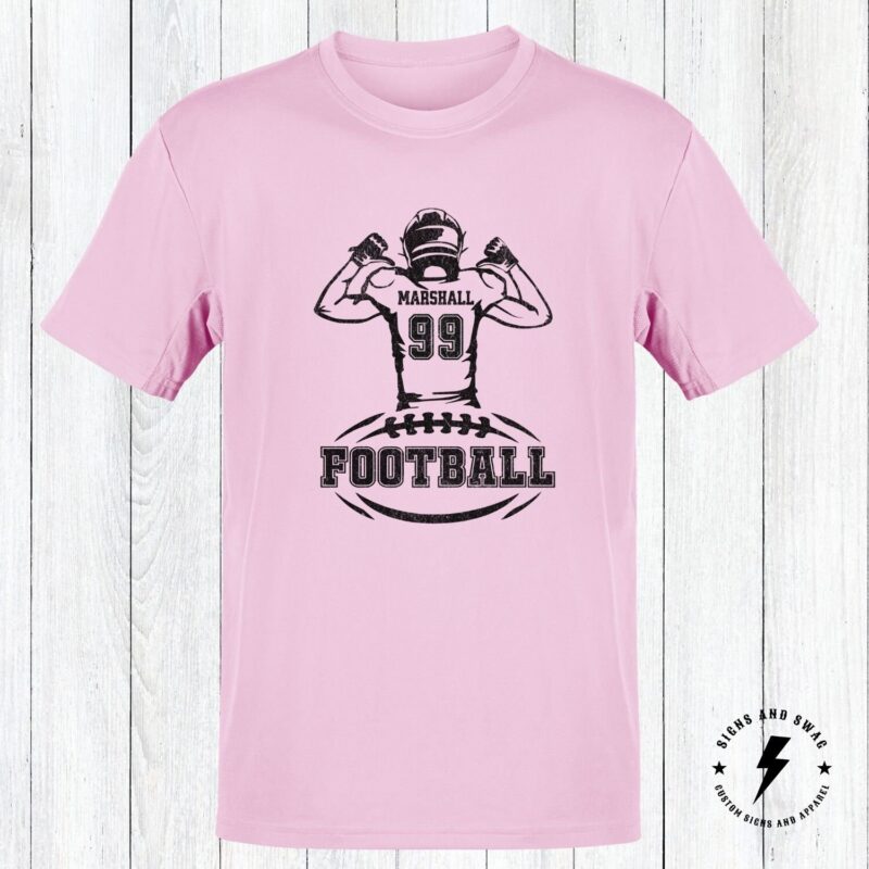 Personalized Football Player Shirt, Custom Football Player Name And Number Sweatshirt, Football Mom, Football Dad, Adult And Youth Sizes - Image 4