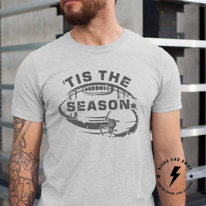 Tis The Season Football Shirt With Custom Print Colors, Gameday Football Shirt - Image 2