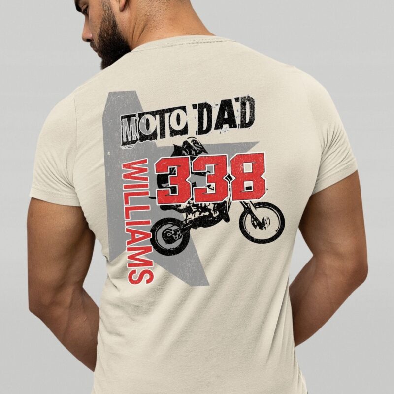Moto Dad Shirt, Motocross Dad Sweatshirt With Rider Name And Number, Motocross Shirt, Raceday Shirt - Image 4