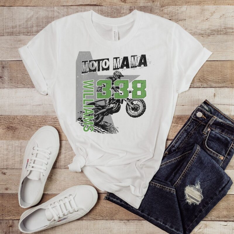 Moto Mama Shirt, Motocross Mom Sweatshirt With Rider Name And Number, Motocross Shirt, Raceday Shirt - Image 5