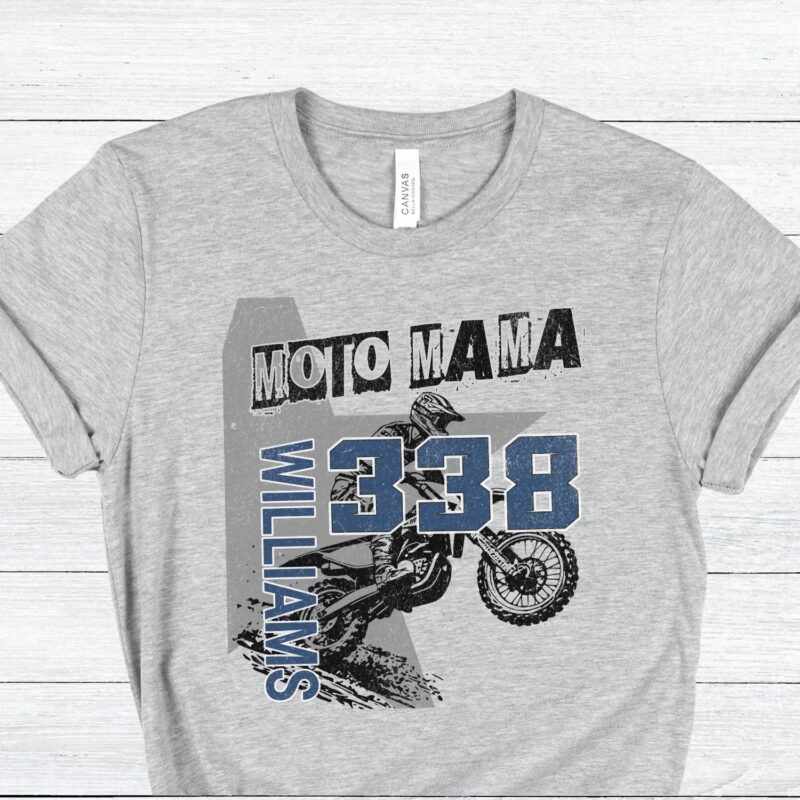 Moto Mama Shirt, Motocross Mom Sweatshirt With Rider Name And Number, Motocross Shirt, Raceday Shirt - Image 4