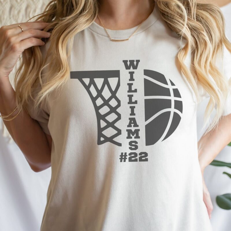 Personalized Basketball Sweatshirt, Custom Basketball Shirt, Basketball Player Name And Number Hoodie - Image 2