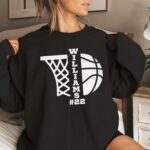 Personalized Basketball Sweatshirt, Custom Basketball Shirt, Basketball Player Name And Number Hoodie
