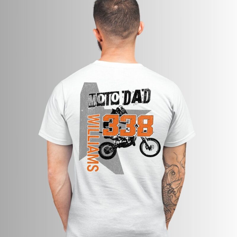 Moto Dad Shirt, Motocross Dad Sweatshirt With Rider Name And Number, Motocross Shirt, Raceday Shirt - Image 5