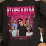 Custom bootleg shirt with your photos, Personalized Photo Vintage T-Shirt, 90s Style Concert Shirt, Custom Rap Tee