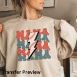Baseball Mama Transfer, Baseball Mom, Ready To Press DTF Transfer, Heat Press Transfer, No Weeding T-Shirt Transfers - Image 2