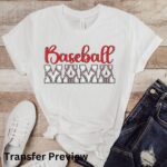 Baseball Mama Transfer, Baseball Mom, Ready To Press DTF Transfer, Heat Press Transfer, No Weeding T-Shirt Transfers - Image 6