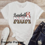 Baseball Mom Transfer, Ready To Press DTF Transfer, Heat Press Transfer, No Weeding Easy To Apply, T-Shirt Transfers - Image 4