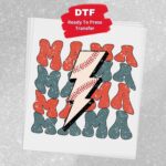 Baseball Mama Transfer, Baseball Mom, Ready To Press DTF Transfer, Heat Press Transfer, No Weeding T-Shirt Transfers