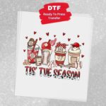 Tis The Season Baseball Transfer, Baseball Mom, Ready To Press DTF Transfer, Heat Press Transfer, No Weeding T-Shirt Transfers