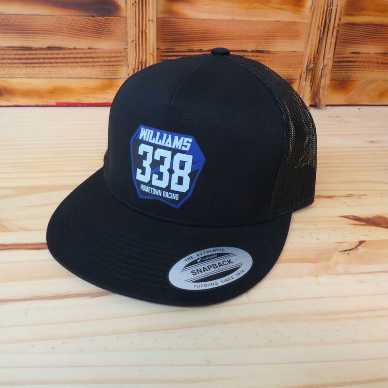 Custom Motocross Number Plate Hat, Full Color Personalized Dirt BIke Hat, Retro Trucker Style Snapback Closure, Curved Or Flat Bill Style - Image 5