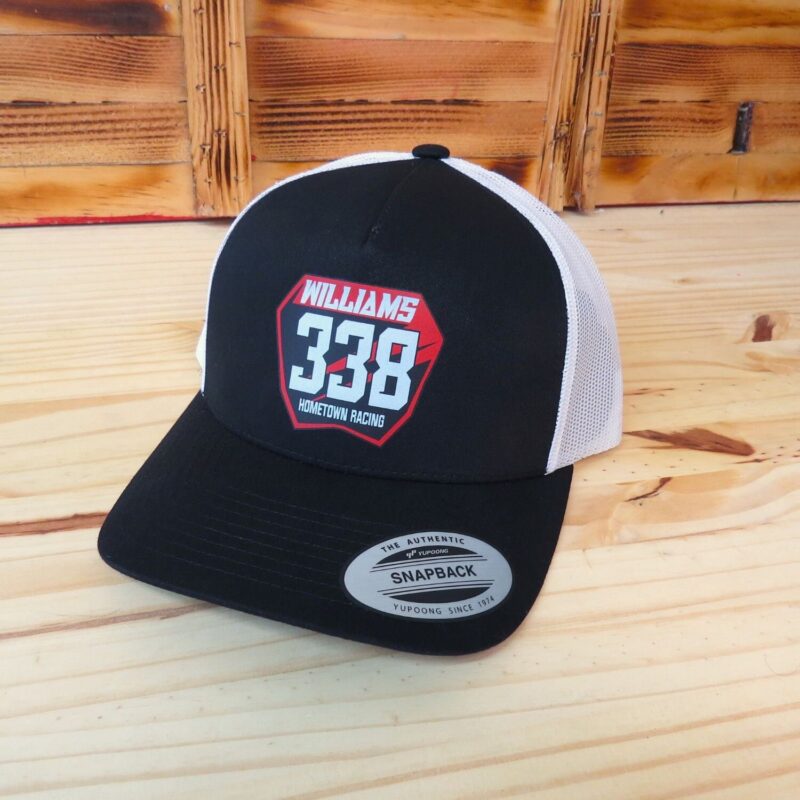 Custom Motocross Number Plate Hat, Full Color Personalized Dirt BIke Hat, Retro Trucker Style Snapback Closure, Curved Or Flat Bill Style - Image 1