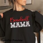 Baseball Mama Transfer, Baseball Mom, Ready To Press DTF Transfer, Heat Press Transfer, No Weeding T-Shirt Transfers - Image 3
