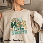 Little Miss Lucky Charm Transfer, St Patty's Day, Ready To Press DTF Transfer, Heat Press Transfer, No Weeding Easy Apply - Image 2