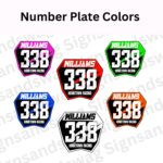 Custom Motocross Number Plate Hat, Full Color Personalized Dirt BIke Hat, Retro Trucker Style Snapback Closure, Curved Or Flat Bill Style - Image 4