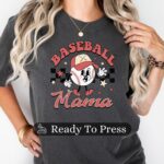 Retro Baseball Mama Transfer, Baseball Mom, Ready To Press DTF Transfer, Heat Press Transfer, No Weeding T-Shirt Transfers - Image 2