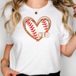 Baseball Heart With Player Number, Available in Tees, Hoodies, And Crewneck Sweatshirts, Personalized Baseball, Baseball Mama