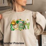 Lucky Transfer, St Patty's Day, Ready To Press DTF Transfer, Heat Press Transfer, No Weeding Easy Apply - Image 2