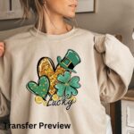 Lucky Transfer, St Patty's Day, Ready To Press DTF Transfer, Heat Press Transfer, No Weeding Easy Apply - Image 2