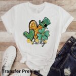 Lucky Transfer, St Patty's Day, Ready To Press DTF Transfer, Heat Press Transfer, No Weeding Easy Apply - Image 4