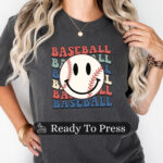Retro Baseball Transfer, Baseball Mom, Ready To Press DTF Transfer, Heat Press Transfer, No Weeding T-Shirt Transfers