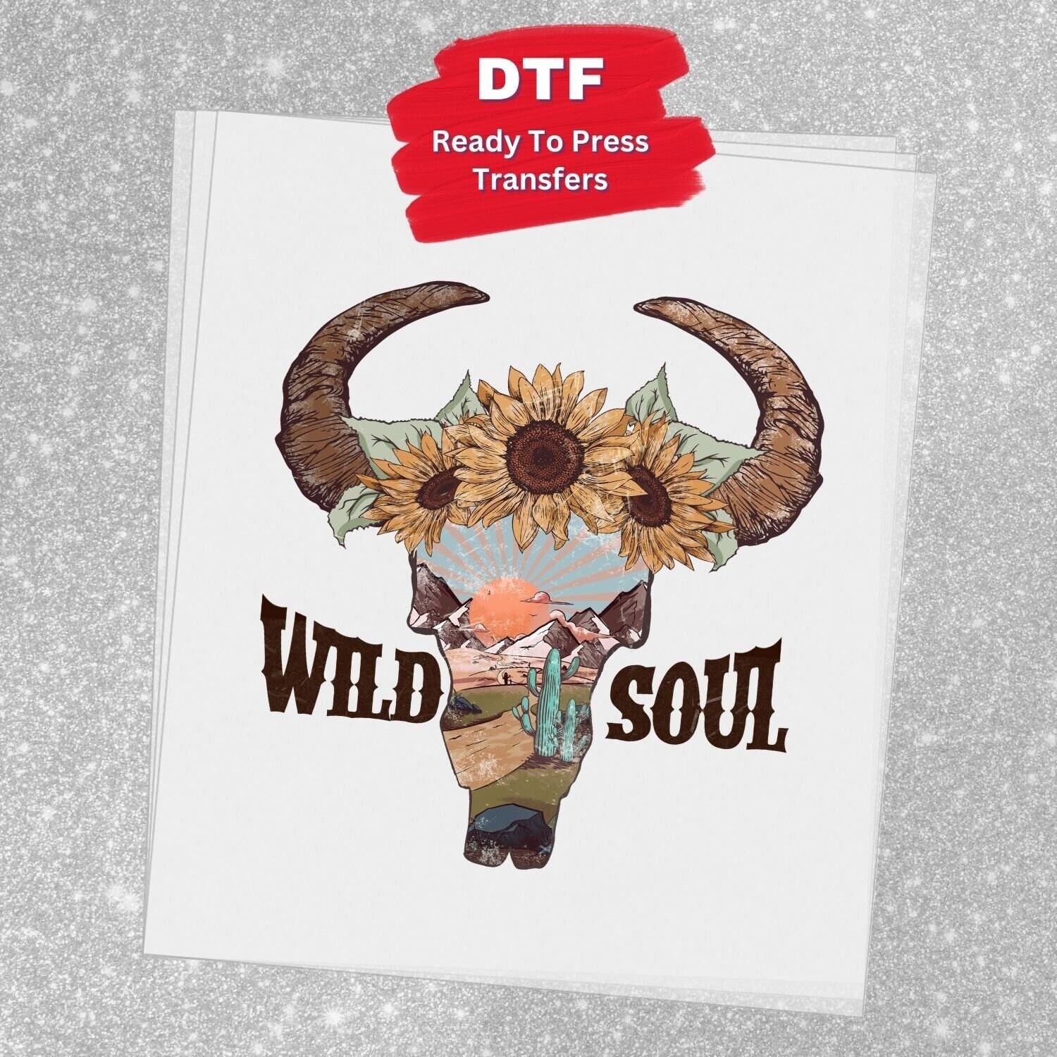 il_fullxfull.5859683909_anaa.jpg Wild Soul Retro Western Transfer, Ready To Press DTF Transfer, Heat Press Transfer, No Weeding T-Shirt Transfers - Image 1