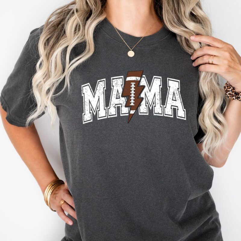 Football Mama Shirt, Comfort Colors, Football Gameday Shirt, School Spirit, Team Spirit, Football Mom - Image 1