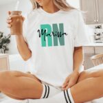 Personalized Registered Nurse Shirt, Custom Nurse Shirt, Comfort Colors, Gift For RN, Available in Finished Garment or DTF Transfer for DIY