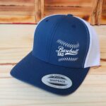 Baseball Dad Hat, Gift For Dad, Baseball Gift, Retro Trucker Hat Mesh Back Snapback Closure, Adult Unisex - Image 4