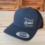 Baseball Dad Hat, Gift For Dad, Baseball Gift, Retro Trucker Hat Mesh Back Snapback Closure, Adult Unisex