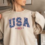 USA 1776 Shirt, Patriotic Sweatshirt, USA Hoodie, Available In Tees, Crewneck Sweatshirts, And Hoodies - Image 4