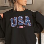 USA 1776 Shirt, Patriotic Sweatshirt, USA Hoodie, Available In Tees, Crewneck Sweatshirts, And Hoodies - Image 5