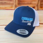 Personalized Team Name And Number Baseball Hat, Personalized Baseball Hat, Full Color, School Spirit, Team Spirit, Custom Baseball Hats
