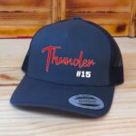 Personalized Team Name And Number Hat, Custom Team Name Hat, Great For Sports Like Football, Baseball, Softball, Soccer. Printed Design. - Image 2